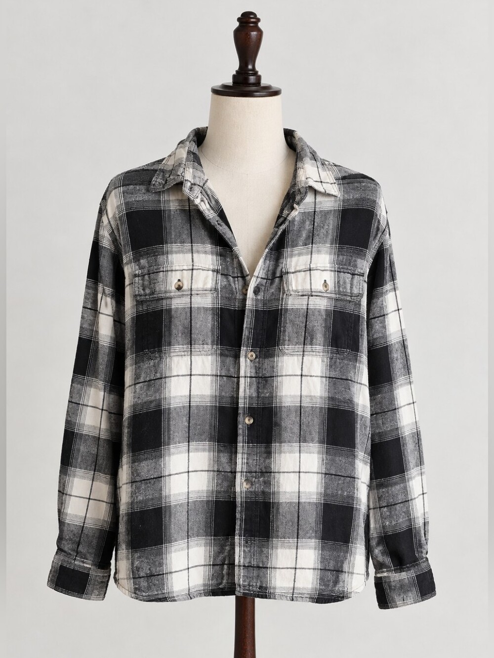 Old Navy Double-Brushed Plaid Button-Up Shirt - Size L